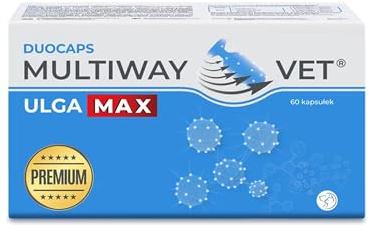 MULTIWAY VET DUOCAPS ULGA MAX 60 60 Kapseln – Beruhigungsmittel für Hunde & Katzen mit L-Tryptophan, Baldrian & Hanföl – Anti-Stress & Entspannung – Unterstützung bei Angst, Reisen & Gewitter