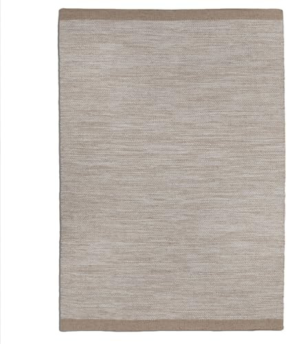 Steffensmeier Handweb Teppich Berlin | Wolle, Braun, handgewebt, Größe: 200x300 cm Wohnzimmer und Schlafzimmer