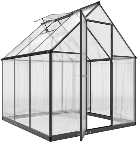 Outsunny Serre de Jardin Aluminium Polycarbonate 3㎡ 178x168cm Transparent