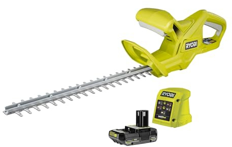 RYOBI - Taille-Haie sans Fil 18V One+ – Lame 40cm, Coupe 22mm, Ergonomique, Idéal Jeunes Haies – Batterie 2Ah - RY18HT40A-120P