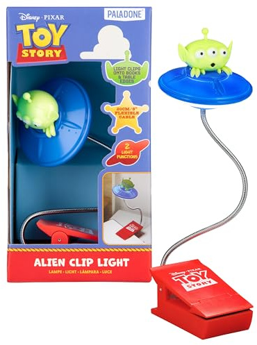 Paladone Toy Story Alien Buchleuchte – Clip-On-Leselampe für Bücher und Betten – Kinderleuchte mit flexiblem Arm