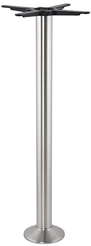 ALTEREGO Pied de Table 110 cm en métal brossé à Base Ronde