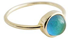 Honeycat Mood Ring in Gold, Rose Gold, or Silver | Size 3, 4, 5, 6, 7, 8, 9, 10,11,12 | Vibrant Color Changing Mood Stone for Women Men (G/7)