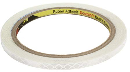 3M Diamond Grade 4090 Reflektorband Scotchlite hochreflektierend mit Mikroprismen RA3 C klebend Reflektierendes Klebeband Reflexfolie Konturmarkierung weiß 5mm x 5 Meter
