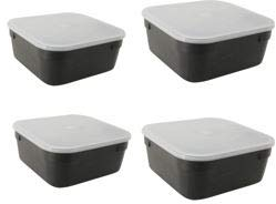 BZS Bait Boxes - Maggot Boxes for Fishing, 4 x 1 Pint & 2 x 2 Pint, Shatterproof, Assorted Sizes