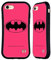 Head Case Designs Licenza Ufficiale Batman DC Comics Fucsia Logos Custodia Cover Ibrida Compatibile con Apple iPhone 7/8 / SE 2020 & 2022