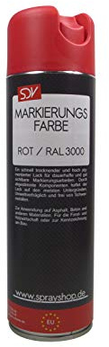 SDV Chemie Markierungsfarbe Rot 3x 500ml Farbspray Markierspray Markierungsspray Forstspray Forstfarbe Markierungsspray