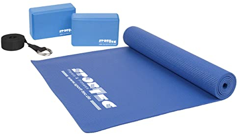 Yoga Starter Set, Matte, Block, Gurt, Pilates, Gymnastik, Fitness, Stretch, Balance, Sport, 4-tlg