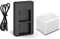 1 batterie + chargeur double pour caméra de sécurité Netgear Arlo Pro/Pro 2 / 2000 mAh 7,2 V Li-Ion – Remplace DU-A1 – Station de charge avec câble micro USB
