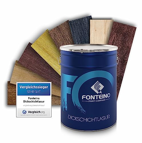 Fonteino Dickschichtlasur Holzlasur 2in1 Holzschutz Dauerschutz Lasur - Farblos 2,5L
