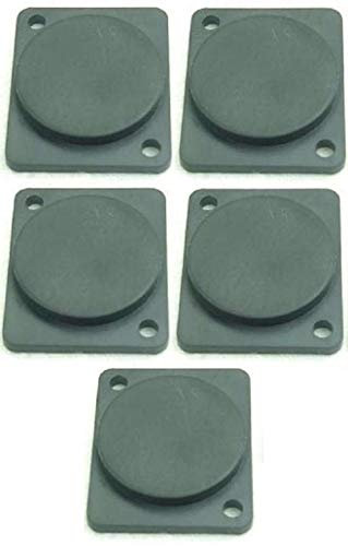 5 x Adam Hall 7839 Kunststoff Leermodul für Rackblende mit D-Typ Stanzungen Ø 24 mm XLR Blindstopfen Blindkappe Schwarz Blindabdeckung (5 x Leermodul)