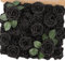N&T NIETING Artificial Roses Flowers, 30Pcs Real Touch Foam Roses Fake Flowers for DIY Wedding Bridal Bouquets Baby Shower Party Mother's Day Valentine's Day Home Decoration (Black)