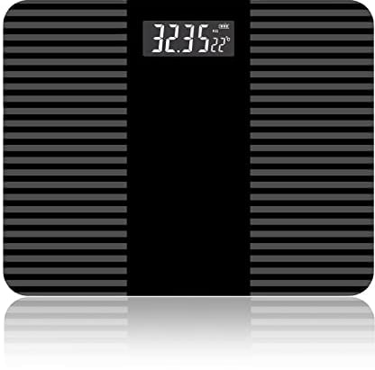 Personenwaage mit deutscher Sprachfunktion und LCD-Display - Digitale Waage aus gehärtetem Glas - Rutschfeste Beschichtung - Max. Gewicht 180 Kg - Automatische Einschaltung - Ideal für Sehbehinderte