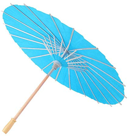Ombrelle,Parapluie en Papier,Parapluie Japonais,Mini Parasol Chinois,Parapluie en Papier Chinois,Parapluie décoratif Japonais,Japonais Parapluie Décoratif en Papier Parasol pour Enfants Peinture(Bleu)