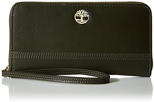 Timberland Damen Leather RFID Zip Around Wallet Clutch with Wristlet Strap Handgelenk, Traubenblatt