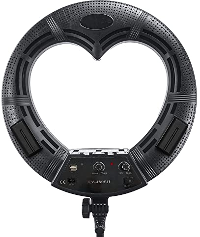 Yidoblo 18 Zoll 96W LV-480SII LED 3200K-5600K Bicolor Lampe Herzförmige Fotografie Licht & Infrarot Fernbedienung für Make-up Live-Streaming