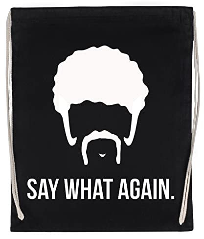 Say What Again Pulp Fiction Wiederverwendbare Sportreisetasche aus Baumwolle Reusable Sport Bag Cotton Black Backpack
