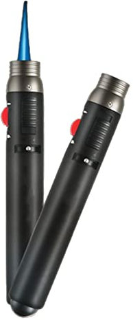 Confezione da 2 Accendini a Torcia a Butano Accendino a Penna Lunga Ricaricabile e Fiamma Regolabile Accendino a Candela da Campeggio Gadget da Uomo (Gas Non Incluso)