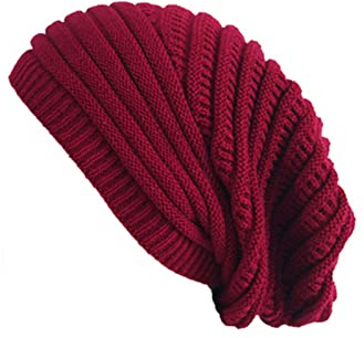 ODJOY-FAN Damen Strickmütze Mit Schirm Winter Mütze Retro Fedorahüte Wolle Beanie Mütze Wollmütze Kaschmir Mütze Baskenmütze Strickmütze Frauen Beaniemütze Bowler Hut Wintermütze