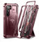 Dexnor Full Body Case for Samsung Galaxy S23【Double front frame & Kickstand 】, Bumpershock Technology Drop Protection Rugged Phone Cover Shockproof Protective Bumper Case - Magic Red