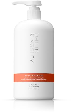 Philip Kingsley | Feuchtigkeitsspendendes glättendes Shampoo | Für lockiges, krauses, welliges, trockenes, raues Haar | 1000ml
