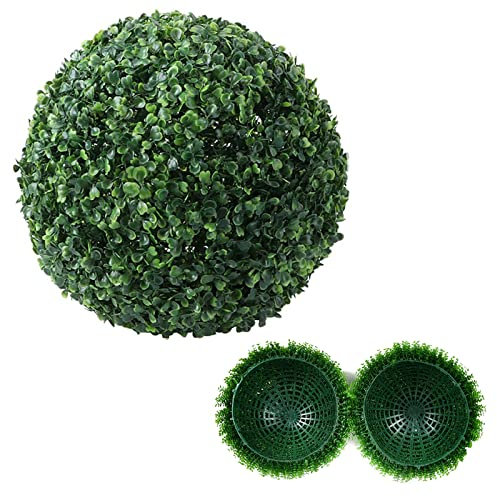 URMAGIC Artificial Plant Topiary Ball,28/36 cm Faux Boxwood Balls,Hanging Faux Plants Balls,Garden Spheres Decorative,Artificial Plant Ball ,Green Plant Ball,Wedding Decor (55cm), 30x30cm (ZH UK 058)