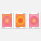 Enthusiasm Set of 3 Angel Numbers 111 222 333 Number Intuition Pink Orange Aura Energy Y2K Gradient Wall Art Poster Prints for Bedroom Dorm Decor, UNFRAMED (30x40cm)