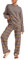LILLUSORY 2-teiliges Outfit für Damen, 2024, übergroße gestreifte Pullover-Set, gemütliche Stricksets, Gestreifte Muskatnuss, L