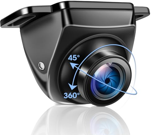 AHD 1080P Rückfahrkamera Auto Rückfahrkamera 360°+90° Drehbar Metallgehäuse Universal Ruckfahrkamera mit Nachtsicht 170° Weitwinkel Rückfahrlinie IP69 Wasserdicht Rückfahrkamera Nachrüsten für Van SUV