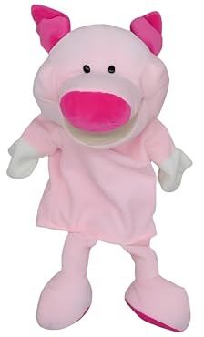 Proumhang Handpuppen mit Vollem Körper für Kinder,Tier Handpuppen Bauernhof Thema Puppets Spielzeug Set,Plüsch Pretend Spielzeug Zoo Friends Puppentheater mit Beweglichem Offenen Mund,35cm,Schwein