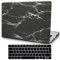 AMCJJ Coque Compatible avec MacBook Pro 13 Pouces 2015 2014 2013 2012 Release A1502 A1425 avec Retine,Plastique Coque Rigide Case + EU Protection Clavier,Marbre Noir