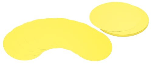 PATIKIL 25 Stück Moderationskarten Karteikarten Kreis-Karton, 15 cm runde Ausschnitt-Papierdicke Karton-Untersetzer für DIY-Bastelprojekte Klassenzimmer-Pinnwand-Dekoration, Gelb