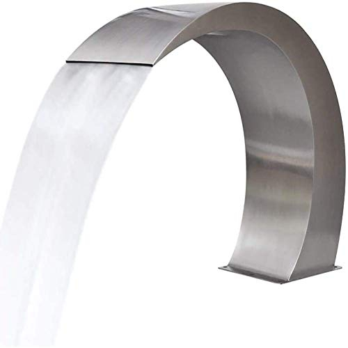 KKMNDE Wasserfall Poolbrunnen Edelstahl Swimmingpoolbrunnen Edelstahl Pool Schwalldusche Kaskade 4020cm