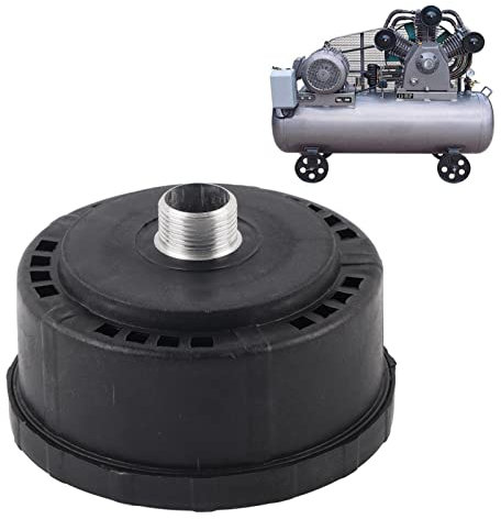 Air Compressor Muffler 3/4 25mm Plastic Shell Round Air Compressor Intake Filter Silencer Dia 80mm for Screw Compressors and Piston Compressors Replacement Parts