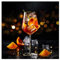 STYLER Küchenbild Aperol 30 x 30 cm I SOMMERLICHER Cocktail I Glasbild mit Aperol Spritz und Orangen I Bild für Küche & Bar I Cocktail Deko I Wandbild moderner Stil I Küchenbilder Set