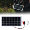 Kit de panneau solaire 10 W 12 V, pour voiture, bateau, camping-car, moto avec clips, chargeur étanche pour panneau solaire, 250 x 120 mm