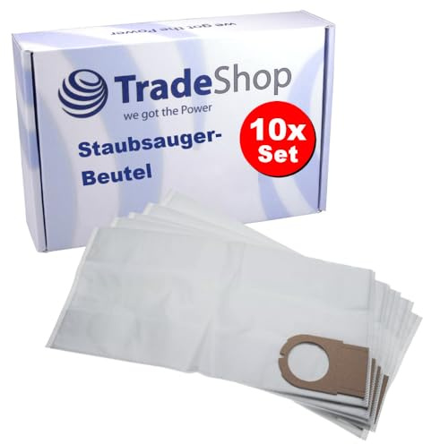 10x Trade-Shop Mikrovlies Staubsauger-Beutel kompatibel mit Starmix NTS-10.20-30-63, kompatibel mit AEG Atlas Copco AS 1