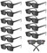 SelfTek Detektiv Set Kinder, 12 Stück Agent Brille Rückansicht Detektiv Brille, Agen Spy Brille Geheimagent Sonnenbrille Detektiv Geburtstag Kindergeburtstag