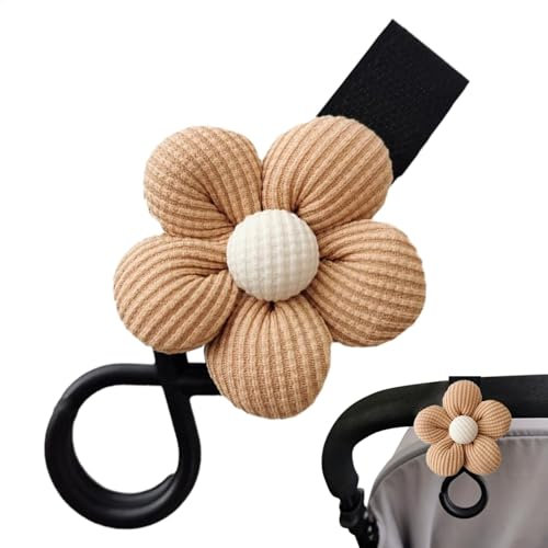 Blumen-Baby-Kinderwagen-Haken – Kinderwagengurte Clips | Blumen-Rollstuhl-Haken zum Aufhängen multifunktionaler Kinderwagengurte Clips für Wickeltaschen | Baby-Haken für Kinderwagen
