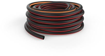Fiskars Gartenschlauch M-L, Solid, Wasserschlauch für Bewässerungssysteme, 19 mm (3/4), Länge: 25 m, Universalanschluss, UV-geschützt, Frostgeschützt, Verwindungssteif, Rot, 1076062