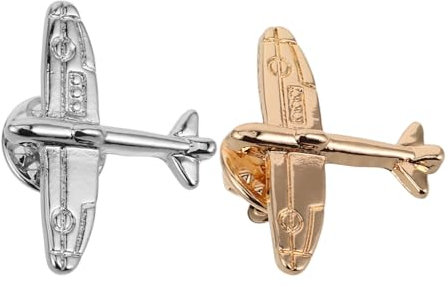 SAFIGLE 2 Stück-pack Flugzeug Anstecknadeln Aus Metall Filigranes Reversnadeldesign Unisex Broschen Für Anzug Hemd Und Formelle Anlässe Stilvolles Reisemotiv