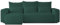 4ALL HOME Ecksofa mit Schlaffunktion Travis 248x148 cm, Couch, Sofa mit Bettkasten, Eckcouch, L-Form, Schlaffsofa, Universal (Boucle Centaur 12 Meeresgrün)