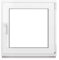 Framex Finestra seminterrata piccola in PVC bianco, Larghezza x Altezza 70 x 70 cm (700 x 700 mm), doppi vetri (32 mm), anta-ribalta, DIN destra, Premium