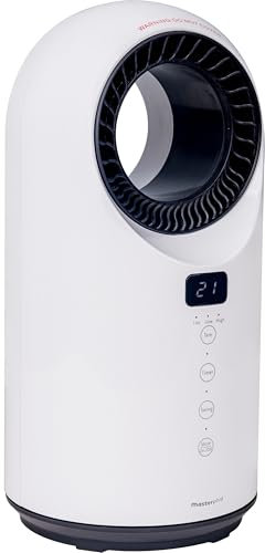 Masterplug SmartEnergy Bladeless Heater and Fan with Remote control. Three Power Modes, Rotating, Adjustable Thermostat, LED Display and Power Indicator, Breeze, White, 1500W, FANPTC150WUK