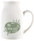 Boho Oat Milk Jug - Minimalist Small Porcelain Vegan Creamer Jug Pitcher with Handle, 450ml, White