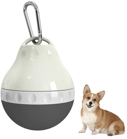 Dog Water Bottle,200ML Leakproof Pet Travel Bottle with Foldable Silicone Body & Hanging Buckle for Small Pets Outdoor Walking Hiking Travel
