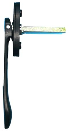 Poignee Fenetre Lot de 1 poignées fenêtre à battant en alliage d'aluminium, for porte pliante, forme d'épée, fines et plates, carrées, acier(Black)