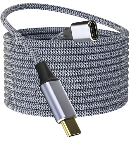 sumue USB C Extension Cable 3m 100W Type C 3.1/10Gbps Data 4K@60Hz Video C to C Fast Charging & Sync Nylon Lead Male to Female Extender Cord for MacBook iPad Pro for Galaxy S25 S24 S23 iPhone 17 16