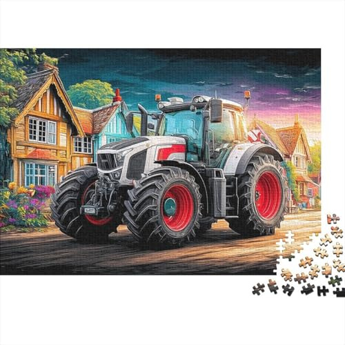 Puzzle1000TeileTraktorimDorfLandwirtschaftlicherHofSzeneSchwerLernspielUnmöglicheHerausforderung38x26cmFürErwachseneKinder