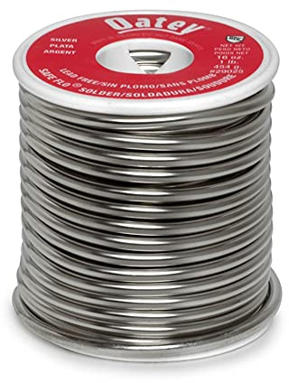 Safe-Flo 29025 Wire Solder, 1 Lb. Bulk, Solid, Silver Gray